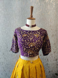 Designer Lehenga Choli Half Saree Langa Voni Mehendi outfit Yellow Lehenga Purple Lehenga Teens Party Lehenga Indian Half saree Kids Lehenga