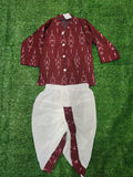 Kids dhoti,Boys Kurta,Indian boys Kidswear,kurta paijama,new born baby boy indian kurta ,indian baby boy gifts, boys ikkat kurta Patola 