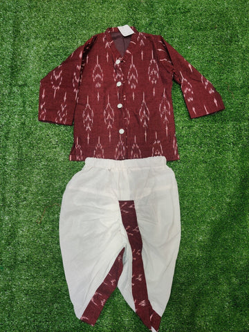 Kids dhoti,Boys Kurta,Indian boys Kidswear,kurta paijama,new born baby boy indian kurta ,indian baby boy gifts, boys ikkat kurta Patola 