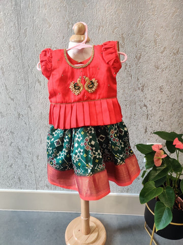 Patola Kids Pavada | New Born Pattu Langa | New Born Girl Pavada | New Born Baby Girl Dress | Indian Kids Girl Dress | Indian girls Dress