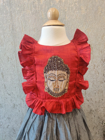 Naraynpet Lehenga Kids Pavada | kids Pattu Langa | Girl Pavada | Baby Girl Dress | Indian Kids Girl Dress | Indian girls Dress [2-4 Years]