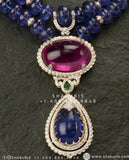 Designer Jewelry Polki Necklace Diamond Necklace Beaded Necklace Tanzanite Necklace Diamond Jewelry Moissanite Necklace Bridal-SHABURIS