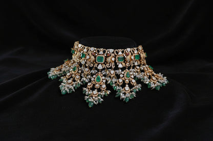 Victorian Diamond necklace pure silver jewelry indian wedding Jewelry indian bridal jewelry cocktail jewelry 925 silver jewelr-SHABURIS
