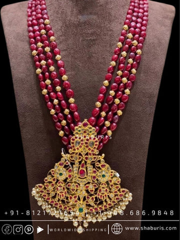 Kundan necklace antique necklace rubies emeralds bridal diamond necklace indian jewelry designs silver jewelry wedding jewelry - SHABURIS