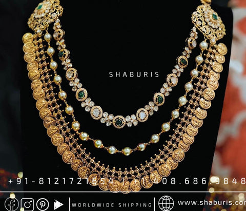 Kundan necklace antique necklace rubies emeralds bridal diamond necklace indian jewelry designs silver jewelry wedding jewelry - SHABURIS