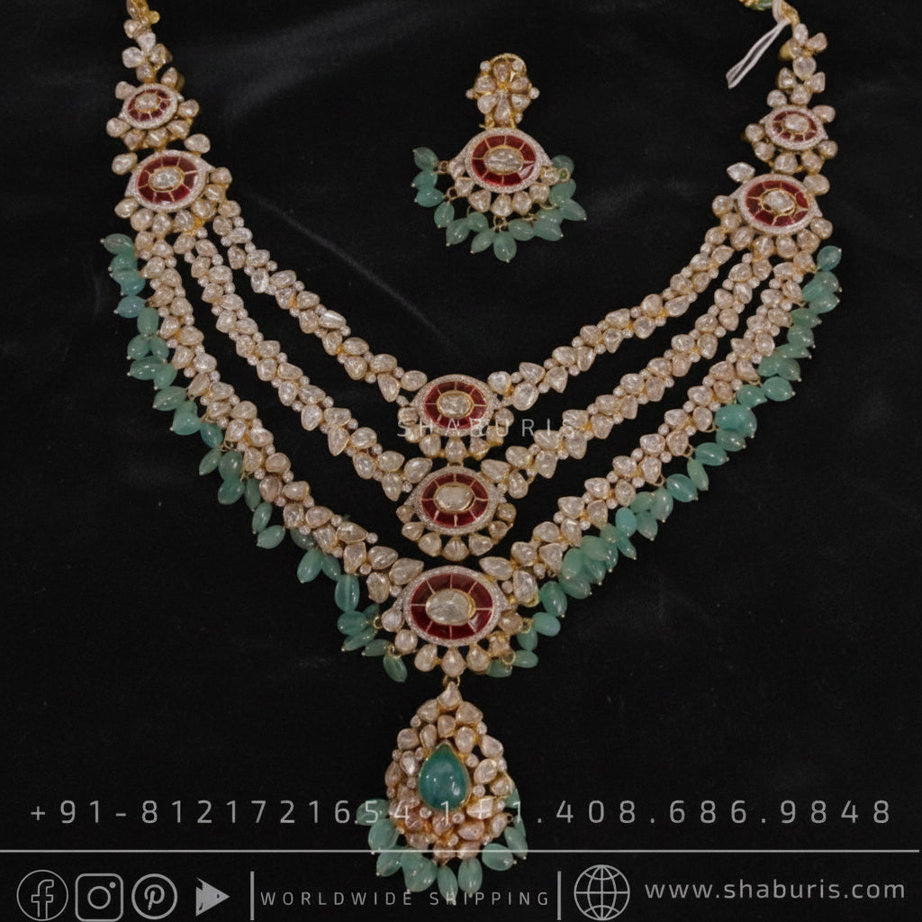 Diamond choker diamond necklace peacock design emeralds swarovski diamond silver jewelry bridal jewelry wedding jewelry south sea pearls
