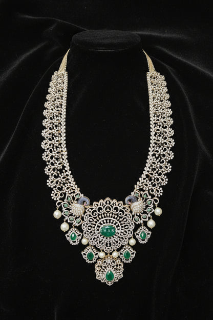 Diamond necklace antique necklace rubies emeralds bridal diamond necklace indian jewelry designs silver jewelry wedding jewelry - SHABURIS