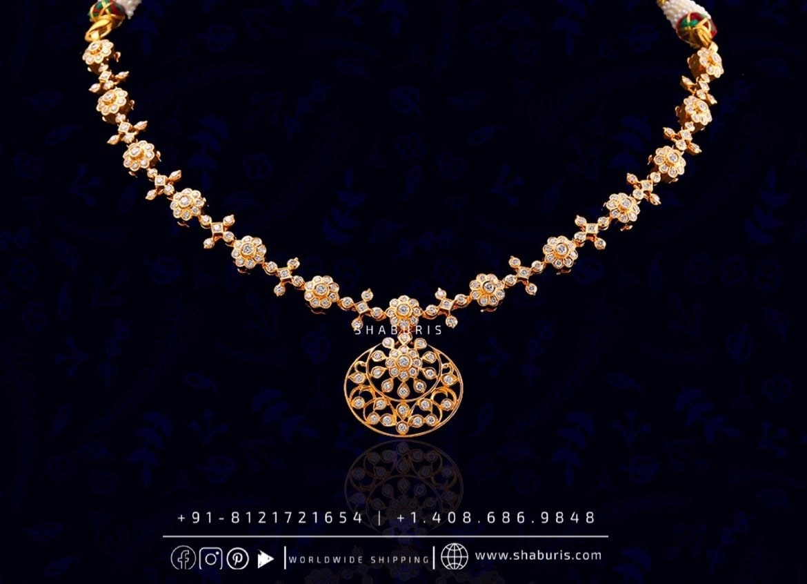 Kundan necklace antique necklace rubies emeralds bridal diamond necklace indian jewelry designs silver jewelry wedding jewelry - SHABURIS
