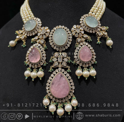 American Diamond Necklace - Wedding Gift - Anniversary Gift - Diamond  Necklace Design - Ramona Crystal Necklace Set by Blingvine