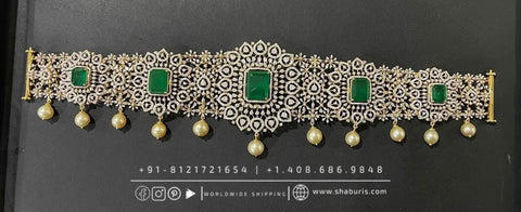 Diamond Vaddanam,South Indian Jewelry,Vaddanam,Kids Vaddanam,hip chain,diamond vaddanam,pure Silver indian jewelry - SHABURIS