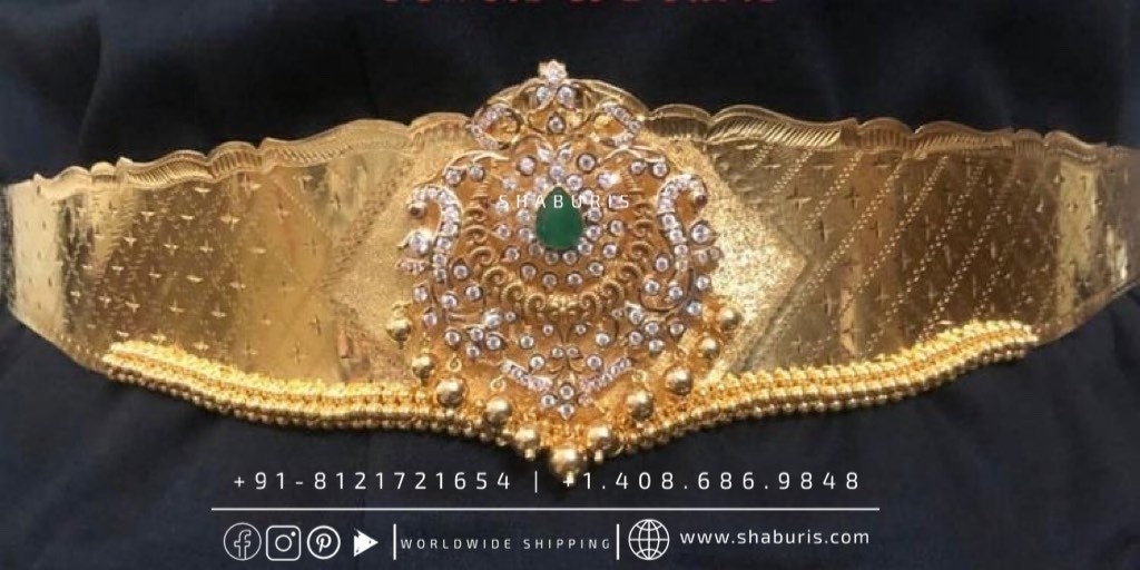 Diamond Vaddanam,South Indian Jewelry,Vaddanam,Kids Vaddanam,hip chain,diamond vaddanam,pure Silver indian jewelry - SHABURIS