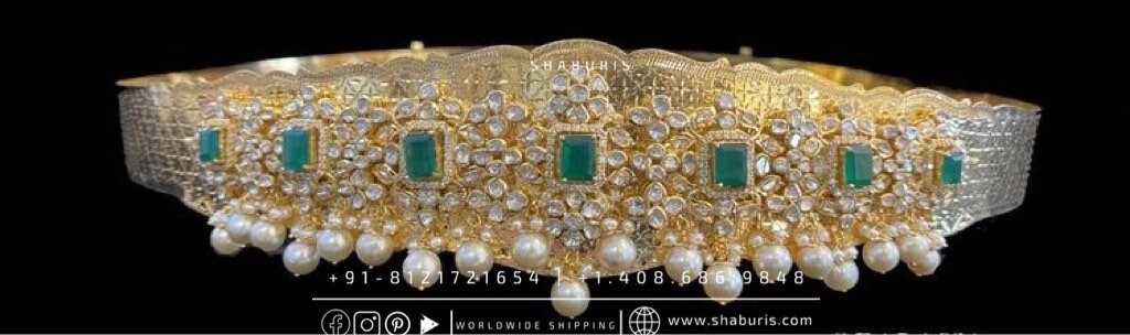 Diamond Vaddanam,South Indian Jewelry,Vaddanam,Kids Vaddanam,hip chain,diamond vaddanam,pure Silver indian jewelry - SHABURIS