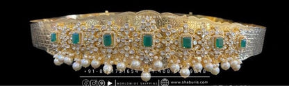 Diamond Vaddanam,South Indian Jewelry,Vaddanam,Kids Vaddanam,hip chain,diamond vaddanam,pure Silver indian jewelry - SHABURIS