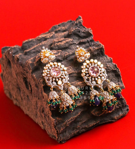 Cocktail Jewelry rubies emeralds bridal diamond necklace indian jewelry designs silver jewelry wedding jewelry - SHABURIS