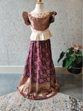 Patola CropTop Choli Half Saree Langa Voni Mehendi outfit Yellow Lehenga Purple Lehenga Teens Party Lehenga Indian Half saree Kids Lehenga