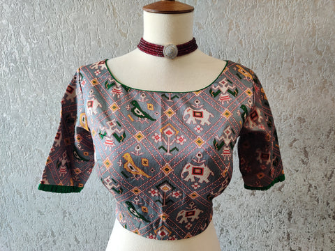 Patola Saree Blouse indian,Latest indian blouse designs,saree blouse designs indiansaree stitched blouse,patterned blouse,pattu Saree blouse