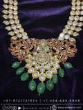 Menakari necklace antique necklace rubies emeralds bridal diamond necklace indian jewelry designs silver jewelry wedding jewelry - SHABURIS