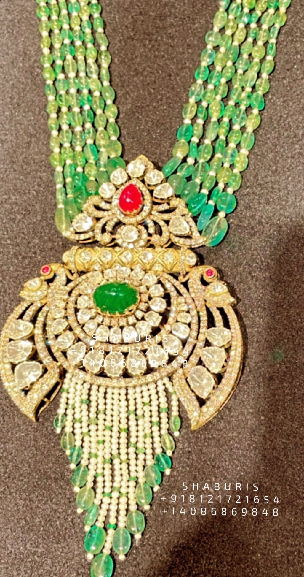 Victorian necklace diamond necklace rubies emeralds bridal diamond necklace indian jewelry designs silver jewelry wedding jewelry - SHABURIS