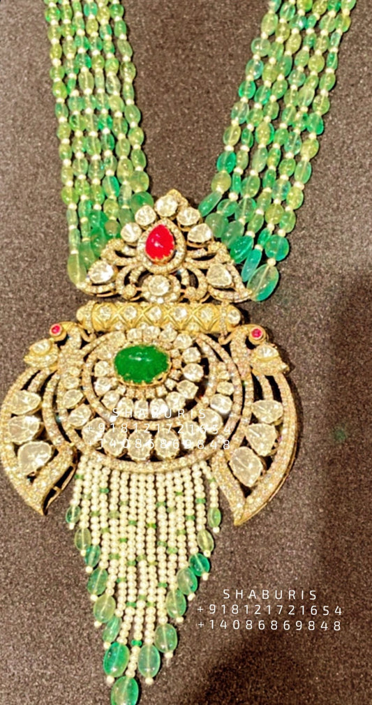 Victorian necklace diamond necklace rubies emeralds bridal diamond necklace indian jewelry designs silver jewelry wedding jewelry - SHABURIS