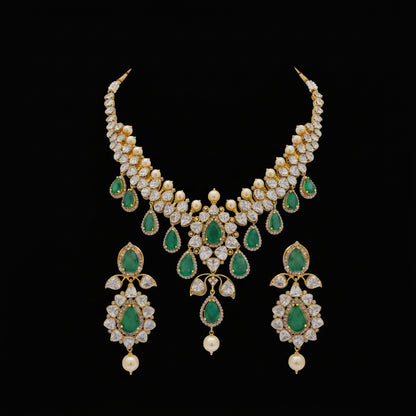 Kundan necklace antique necklace rubies emeralds bridal diamond necklace indian jewelry designs silver jewelry wedding jewelry - SHABURIS