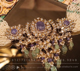 Tanzanite Russian Emerald Necklace Diamond Pendant Emerald Gem Stone Silver Jewelry Statement Jewelry Indian Jewelry Designs - SHABURIS