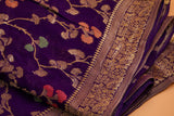 Purple Bandhini Saree georgette saree stitched blouse designer saree lyte weight saree handloom saree