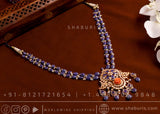 Tanzanite necklace Coral necklace Polki emeralds bridal diamond necklace indian jewelry designs silver jewelry wedding jewelry - SHABURIS