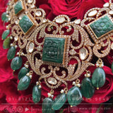 Moissanite necklace emerald Necklace victorian diamond necklace indian jewelry designs silver jewelry wedding jewelry - SHABURIS