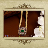 Fresh Water Pearl Necklace Swarovski Diamond Pendant Emerald Gem Stone Silver Jewelry Statement Jewelry Indian Jewelry Designs - SHABURIS