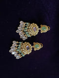 Polki jhumkas Pure Silver jewelry Indian ,diamond earrings ,Indian gold jewelry designs diamond jewelry look a like  morganites - SHABURIS