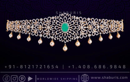 Diamond Vaddanam,South Indian Jewelry,Vaddanam,Kids Vaddanam,hip chain,diamond vaddanam,pure Silver indian jewelry - SHABURIS
