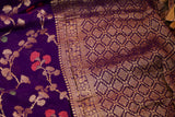 Purple Bandhini Saree georgette saree stitched blouse designer saree lyte weight saree handloom saree