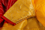 Kanchi Bandhini Saree Mehendi Saree Fusion saree Wedding saree Sangeet Saree Haldi Saree Maggam Work Blouse - Ready to Ship Saree