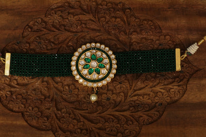 Bead Jewelry,Gold Plated Jewellery Indian ,Artificial Jewellery,lyte weight Indian Bridal,Emerald Jewelry inspired -NIHIRA-SHABURIS