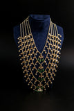Panchlada necklace antique necklace rubies emeralds bridal diamond necklace indian jewelry designs silver jewelry wedding jewelry - SHABURIS