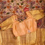 Pure kanchi pen kalamkari Saree in kanchi border | kanchi saree | Authentic pattu Saree | Handloom Saree | pattu saree