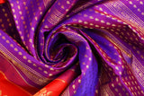 Purple pattu saree zari Saree handloom saree stitched blouse purple saree blue saree party wear saree silk saree wedding saree