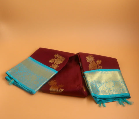 Brown pattu saree zari Saree handloom saree stitched blouse purple saree pink saree party wear saree silk saree wedding saree