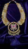 925 Silver Jewelry Kasu Mala Kasu Haram Kasu Necklace Guttapusalu Clustered Pearls Bridal Necklace South Indian Jewelry -SHABURIS