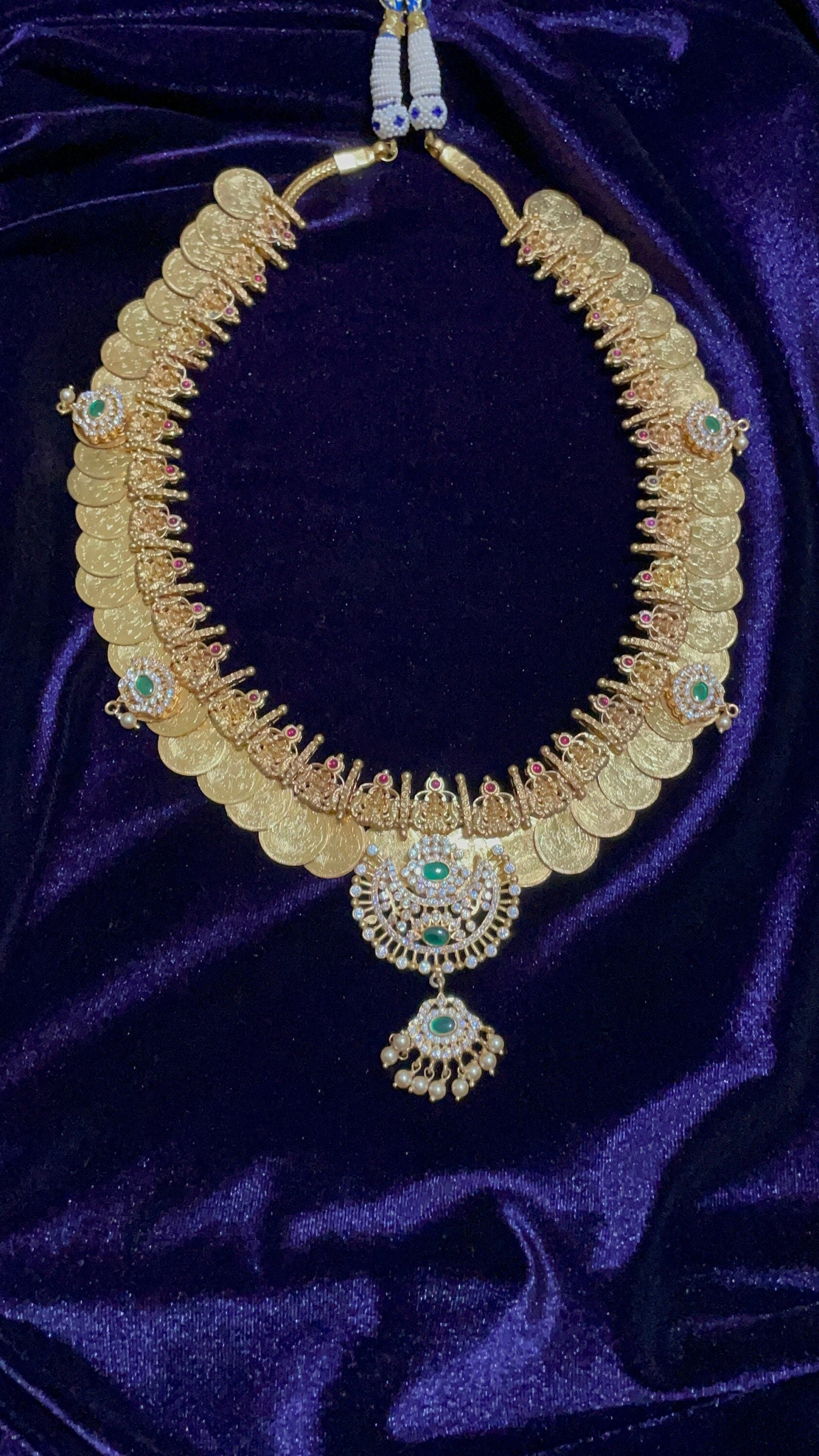 Kasu mala kasu haram lakshmi kasu necklace antique jewelry nakshi jewelry temple jewelry bridal jewelry indian jewelry 925 silver jewelry