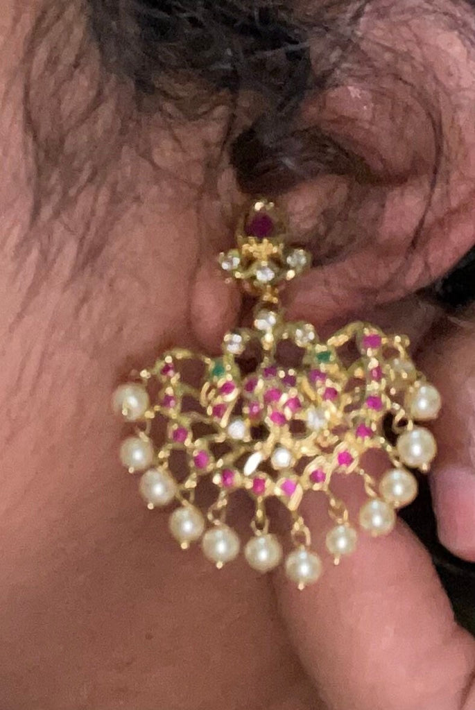 German Silver Pearl Earrings Imitation Jewelry Indian Bridal Jewelry  Artificial Jewelry Party Wear Earrings - Etsy