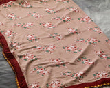 Maroon saree crape Saree fancy saree stitched blouse designer saree unique saree party wear saree silk saree wedding saree
