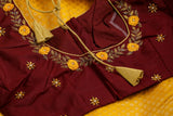 Mango Yellow maroon pattu saree zari Saree handloom saree stitched blouse purple saree pink saree party wear saree silk saree wedding saree