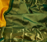 Mango Yellow & green pattu saree zari Saree handloom saree stitched blouse green saree pink saree party wear saree silk saree wedding saree