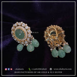 Tanzanite polki Necklace Swarovski Diamond Pendant Emerald Gem Stone Silver Jewelry Statement Jewelry Indian Jewelry Designs - SHABURIS