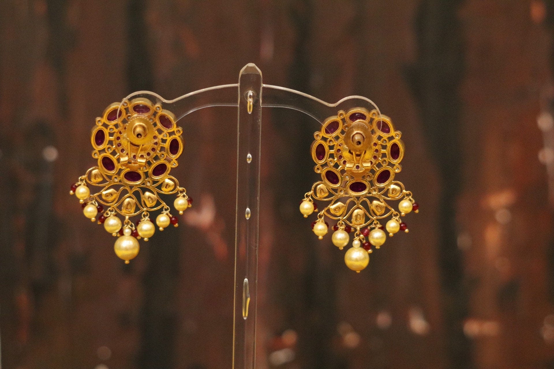 Ruby earrings ,party wear earrings,designer jewelry,hand picked jewelry,celebrity jewelry,fashion jewelry,fusion jewelry earrings