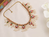 Guttapusalu Jewelry,Pure Silver jewelry Indian ,Nakshi Temple Necklace,Indian Necklace,Indian Bridal,Indian Wedding Antique Jewelry-SHABURIS