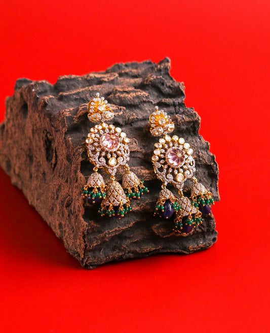 Polki Diamond Earrings Morganite Earrings Russian Emerald Gold Jewelry Designs Silver Jewelry Indian Wedding Jewelry Bridal Jewelry-SHABURIS