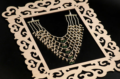 Panchlada necklace antique necklace rubies emeralds bridal diamond necklace indian jewelry designs silver jewelry wedding jewelry - SHABURIS