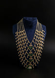 Panchlada necklace antique necklace rubies emeralds bridal diamond necklace indian jewelry designs silver jewelry wedding jewelry - SHABURIS